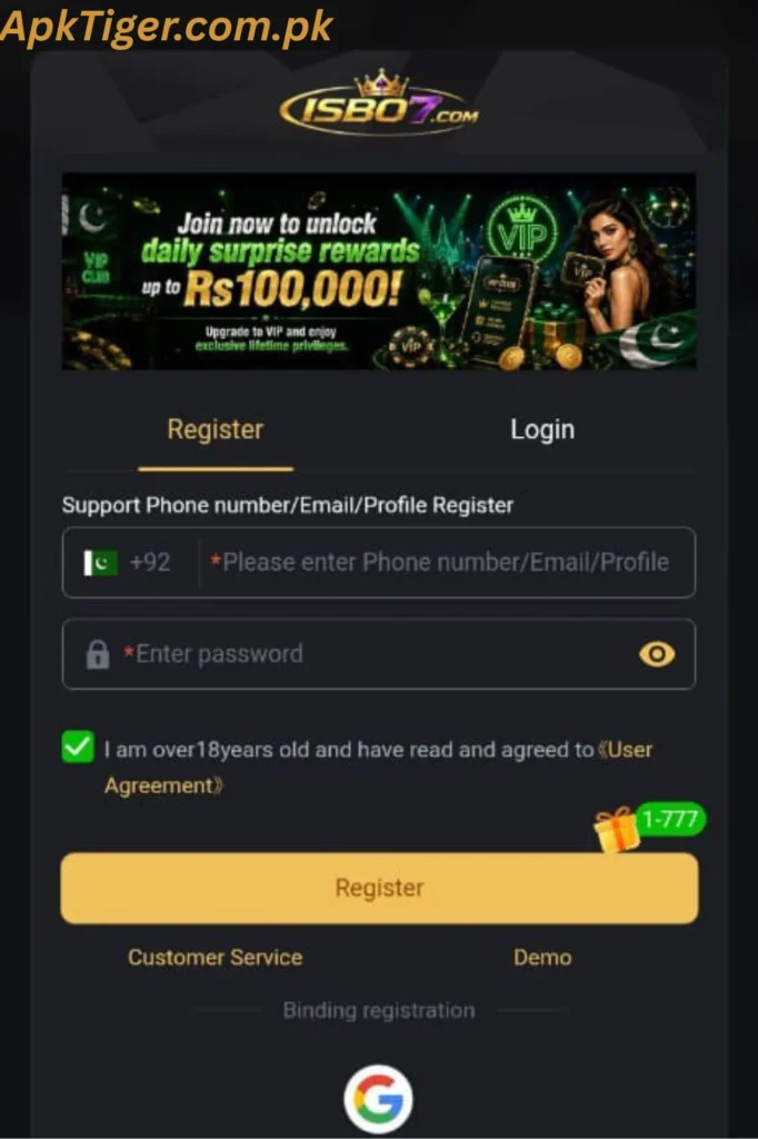 signup process