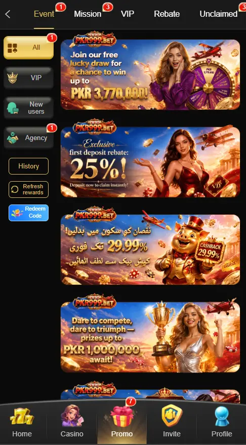 PKR999.bet-bonus offers