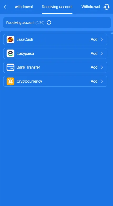 withdrawal options